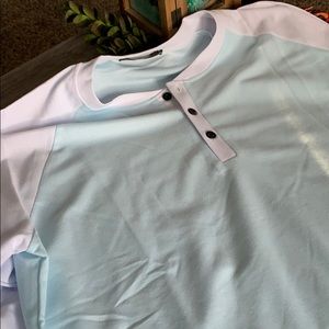 Men’s light blue/teal shirt